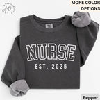 Personalized Nurse Comfort Colors® Retro Sweatshirt, Registered Nurse Sweater, Nurse Gift, Nursing Assistant Nurse Life, Nurse Grad Gift