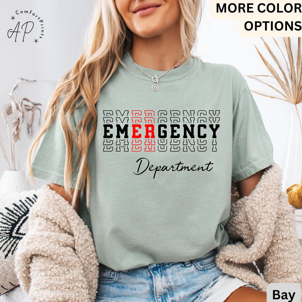 Emergency Department Comfort Colors® T-Shirt, ER Nurse Shirt, Emergency Medicine Nurse Tee, Emergency Nurse, Gift for Nurse