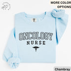 Oncology Nurse Comfort Colors® Sweatshirt, Cancer Nurse Sweater, Radiation Oncologist Team, RN Nurse Gift, Cancer Awareness