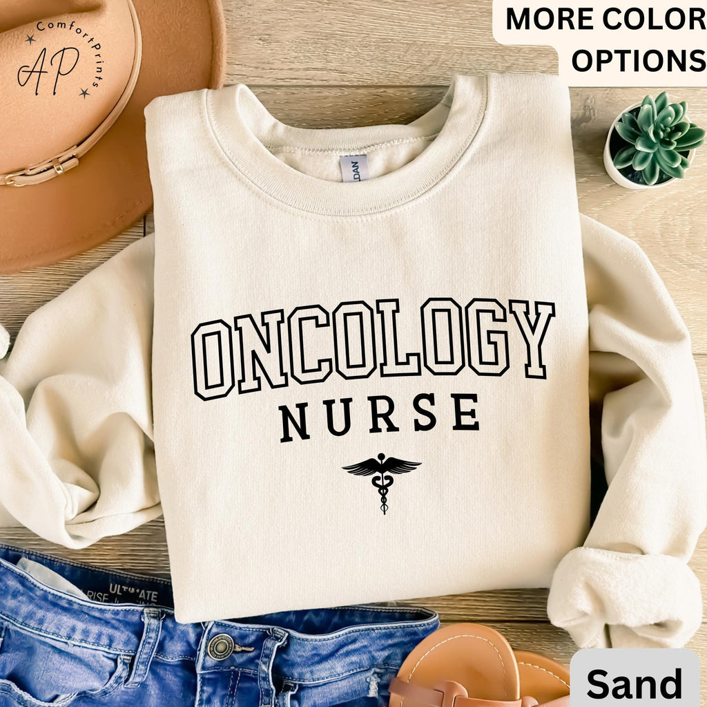 Oncology Nurse Sweatshirt, Cancer Nurse Sweater, Radiation Oncologist Team, RN Nurse Gift, Cancer Awareness