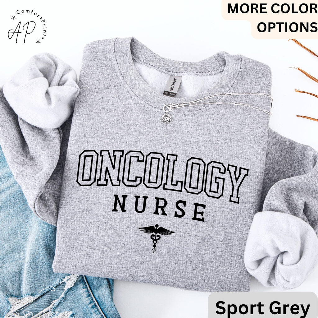Oncology Nurse Sweatshirt, Cancer Nurse Sweater, Radiation Oncologist Team, RN Nurse Gift, Cancer Awareness