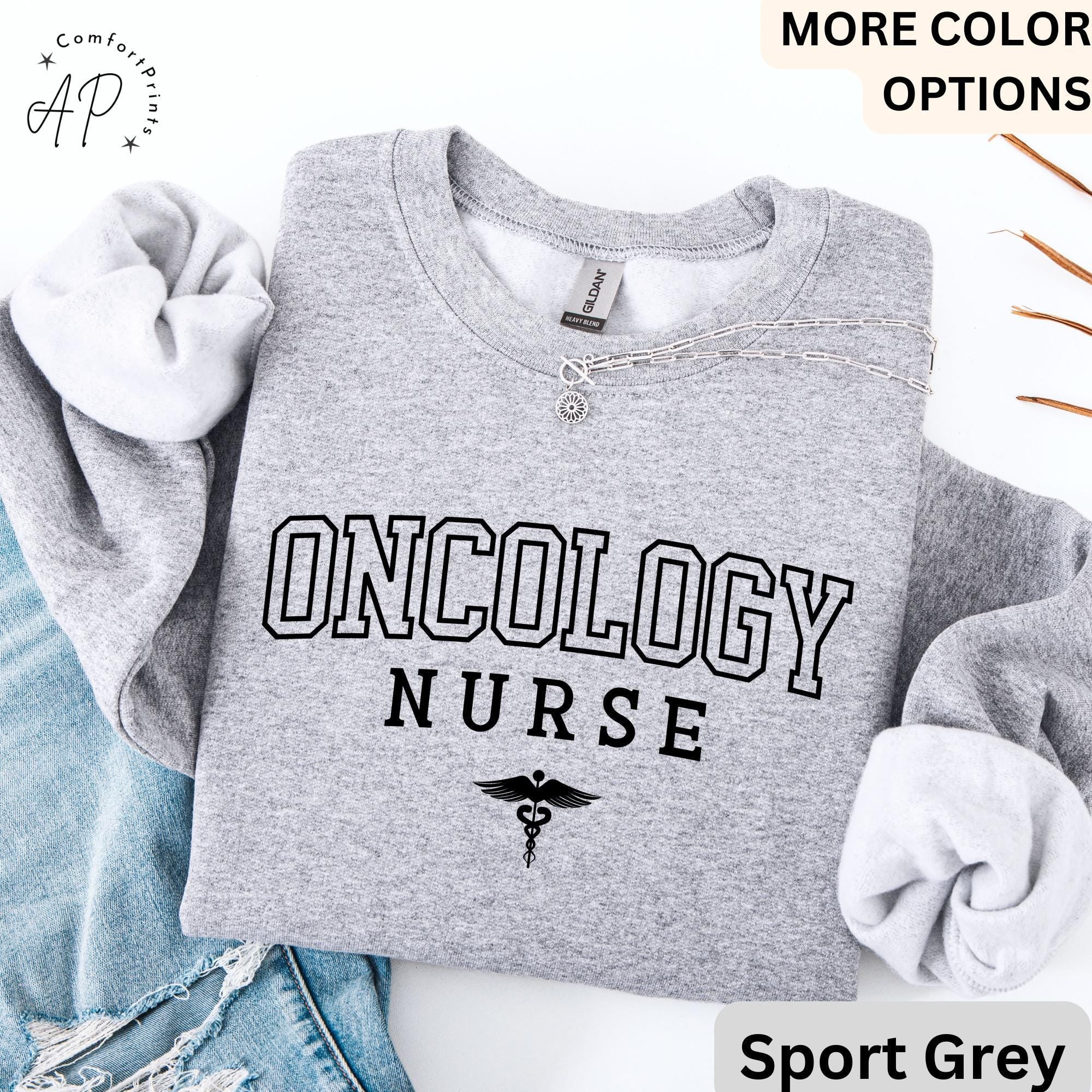 Oncology Nurse Sweatshirt, Cancer Nurse Sweater, Radiation Oncologist Team, RN Nurse Gift, Cancer Awareness