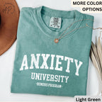 Anxiety University Honors Program Comfort Colors® Shirt, Mental Health T-Shirt, Funny Anxiety Tee, Gift for Introvert