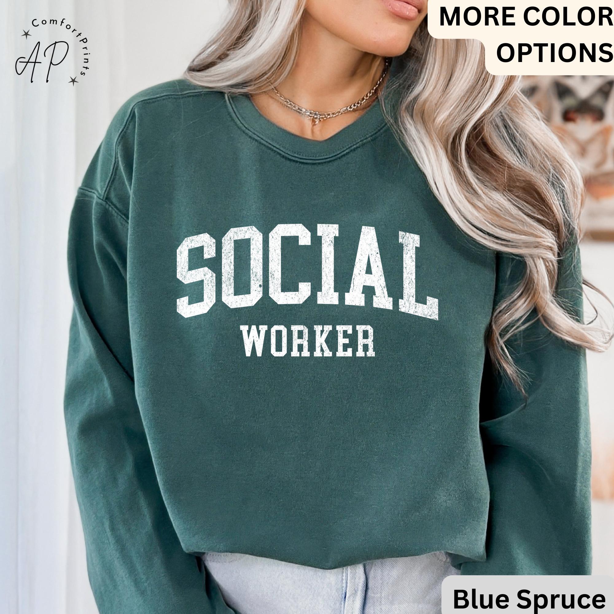 Social Worker Comfort Colors® Sweatshirt, School Counselor Sweater, School Social Worker, Gifts For LSW MSW
