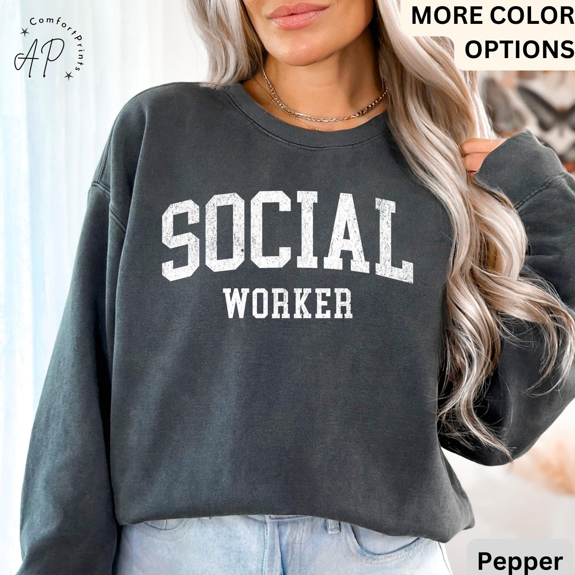 Social Worker Comfort Colors® Sweatshirt, School Counselor Sweater, School Social Worker, Gifts For LSW MSW