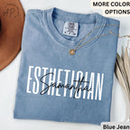 Personalized Esthetician Comfort Colors® Shirt, Custom Esthetician T-Shirt, Aesthetician Tee, Gift for Beauty Professional
