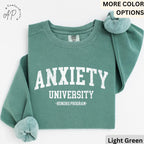 Anxiety University Honors Program Comfort Colors® Sweatshirt, Mental Health Sweater, Funny Anxiety, Gift for Introvert