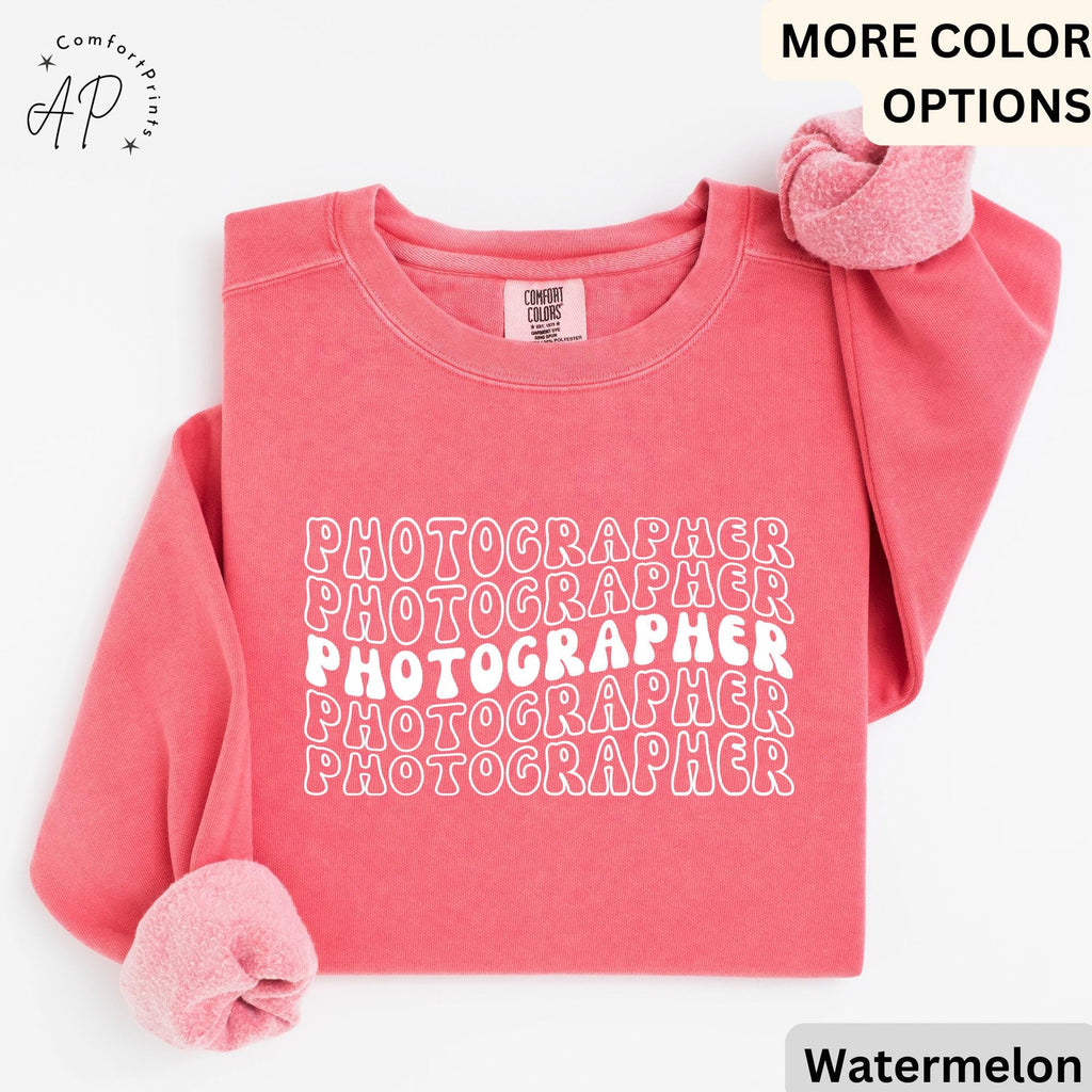 Photographer Retro Comfort Colors® Sweatshirt, Photography Lover Sweater, Gift For Photographer, Camera Professional