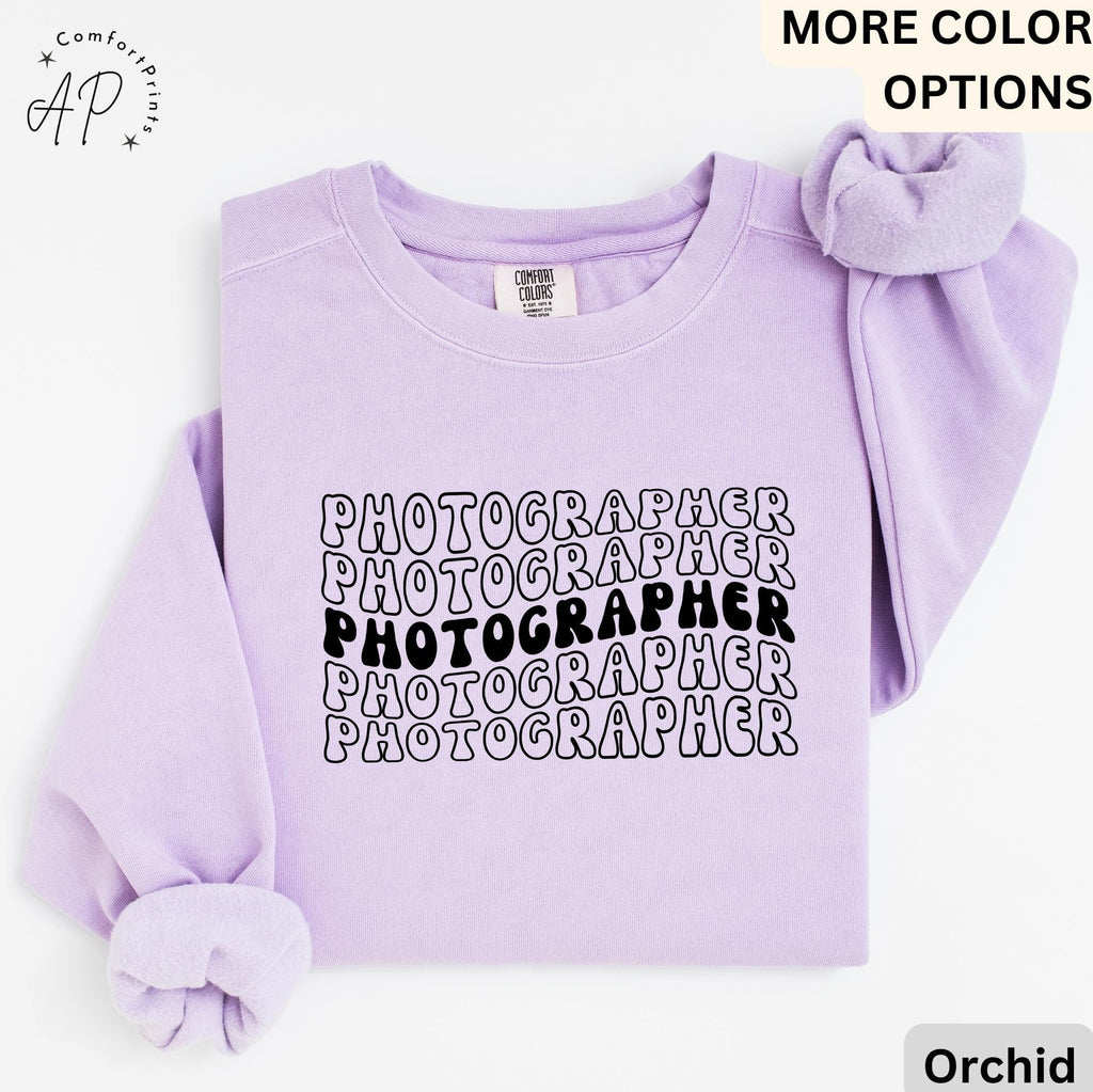 Photographer Retro Comfort Colors® Sweatshirt, Photography Lover Sweater, Gift For Photographer, Camera Professional