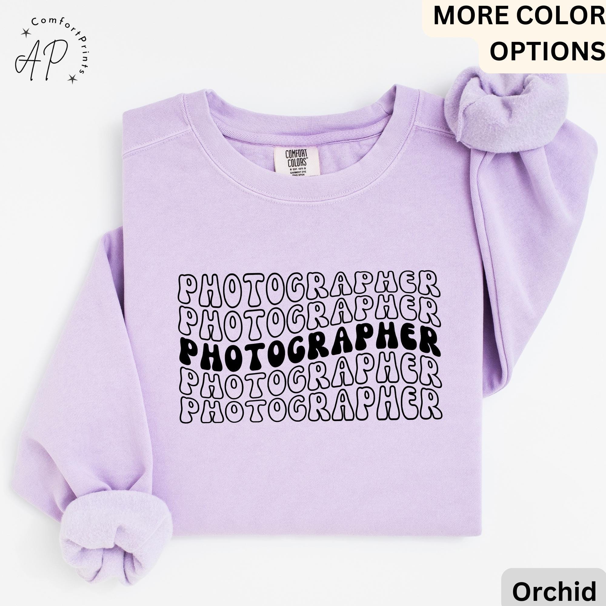 Photographer Retro Comfort Colors® Sweatshirt, Photography Lover Sweater, Gift For Photographer, Camera Professional