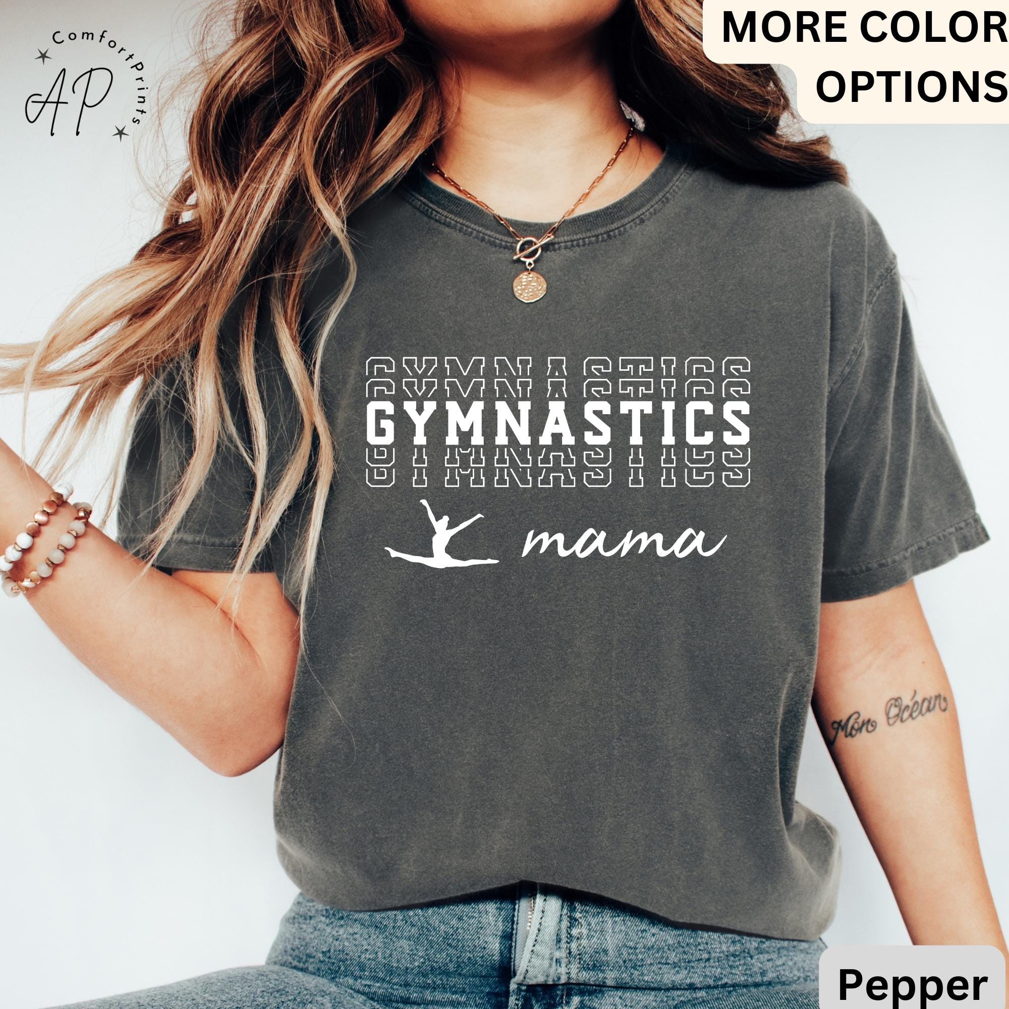 Gymnastics Mama Comfort Colors® Shirt, Gymnastics Mom T-Shirt, Gymnast Mom Tee, Gift For Gymnast