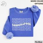 Sonographer Retro Comfort Colors® Sweatshirt, Ultrasound Technologist Sweater, Sonography Grad Student, Rad Technologist, X-Ray Tech