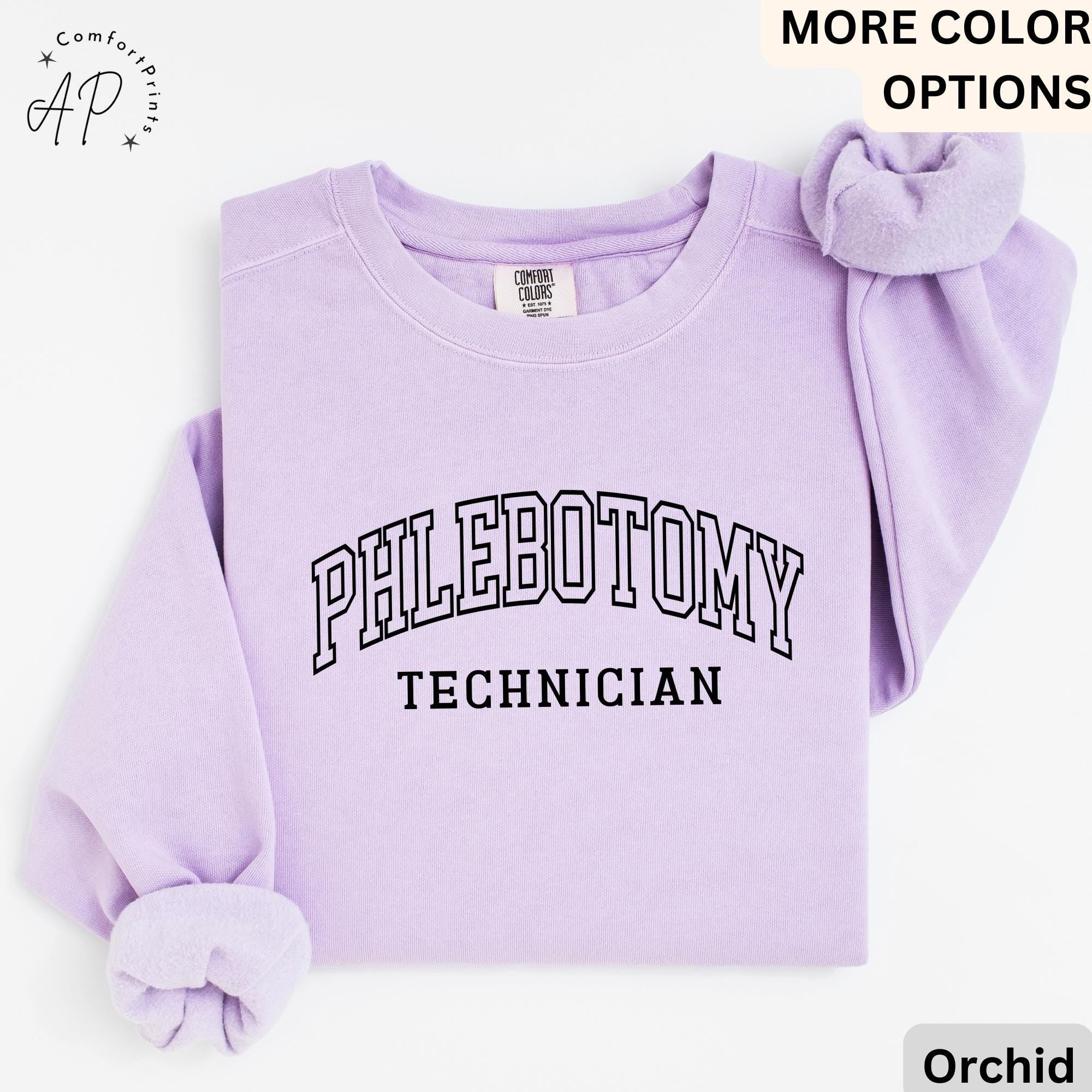 Phlebotomy Technician Comfort Colors® Sweater, Phlebotomist Sweatshirt, Laboratory Tech, Gift for Phlebotomy Tech