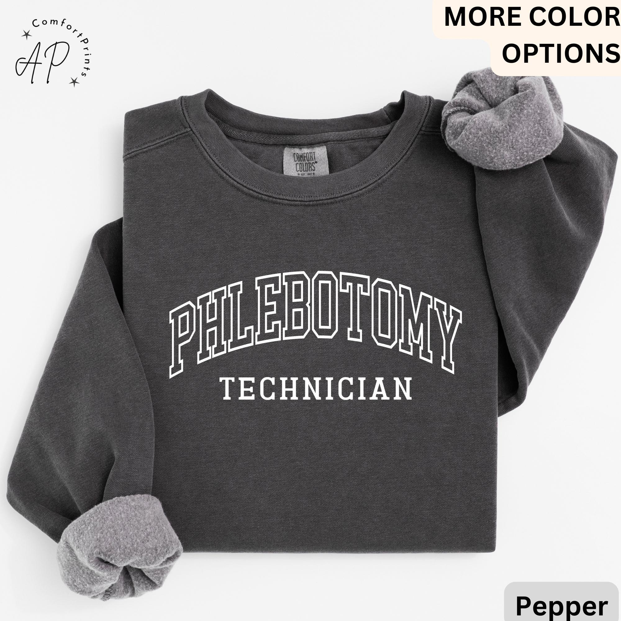 Phlebotomy Technician Comfort Colors® Sweater, Phlebotomist Sweatshirt, Laboratory Tech, Gift for Phlebotomy Tech