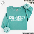 Emergency Department Comfort Colors® Sweatshirt, ER Nurse Sweater, Emergency Medicine Nurse, Emergency Nurse, Gift for Nurse