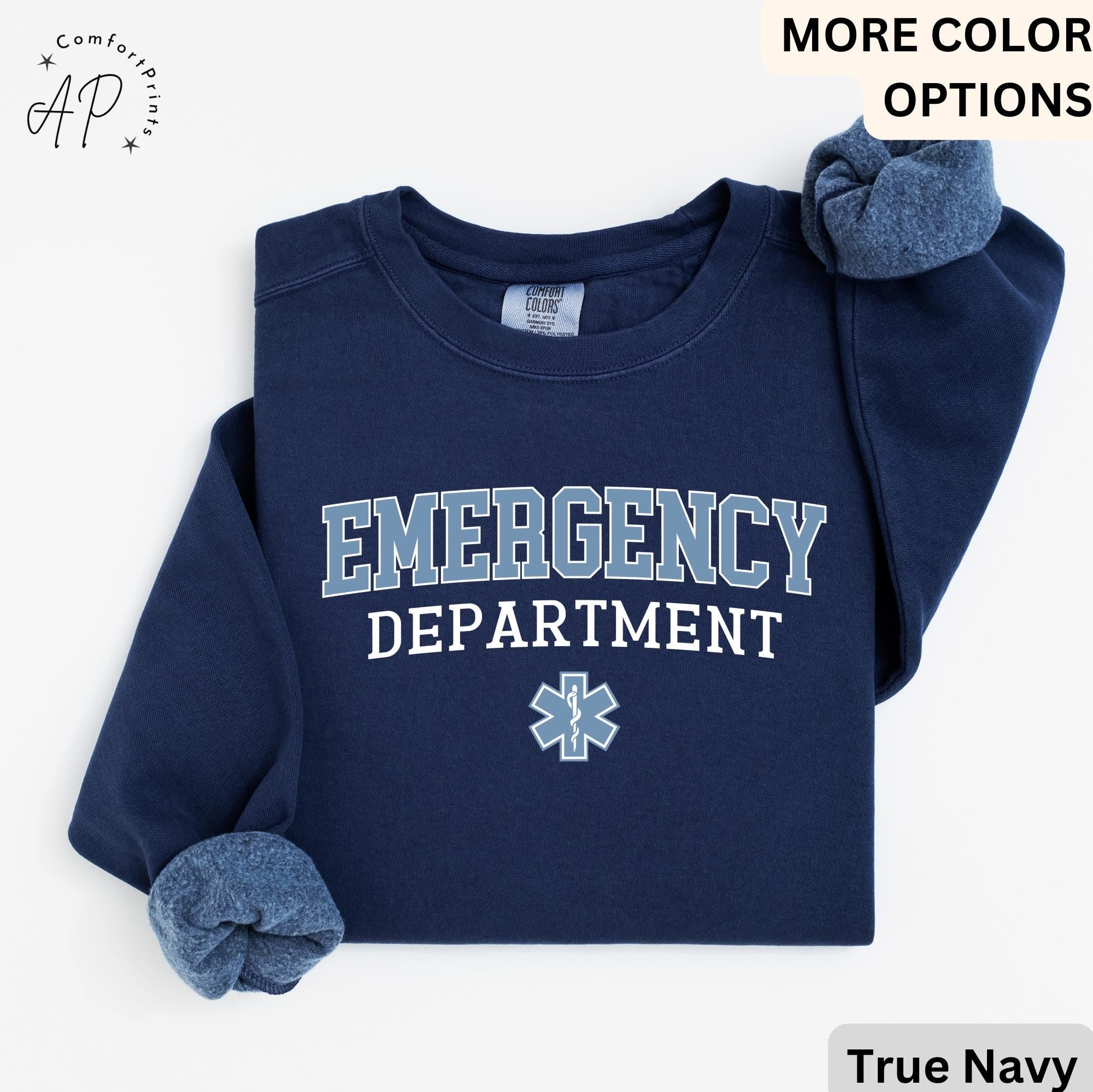 Emergency Department Comfort Colors® Sweater, ER Nurse Sweatshirt, Emergency Medicine Nurse, Emergency Nurse, Gift for Nurse