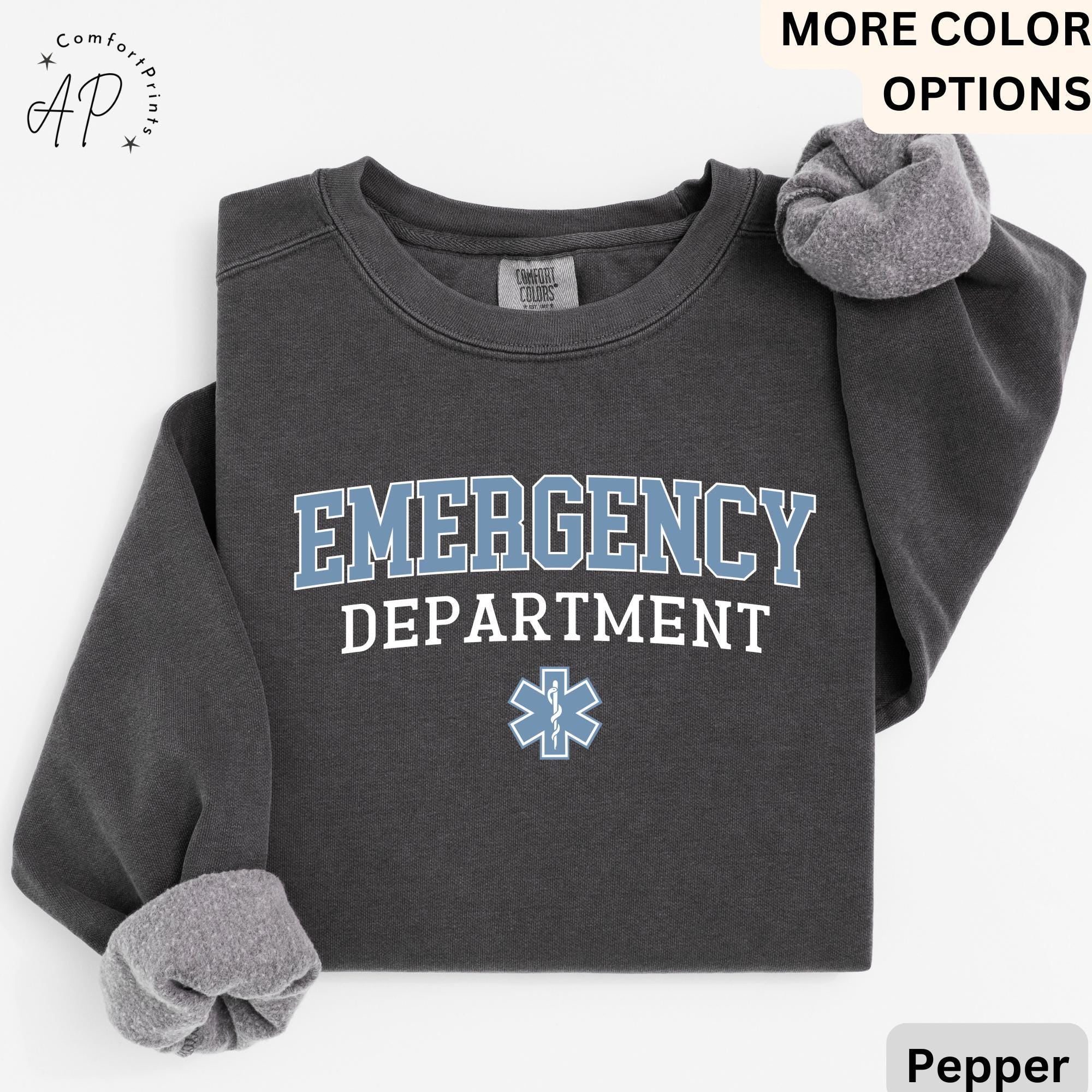 Emergency Department Comfort Colors® Sweater, ER Nurse Sweatshirt, Emergency Medicine Nurse, Emergency Nurse, Gift for Nurse