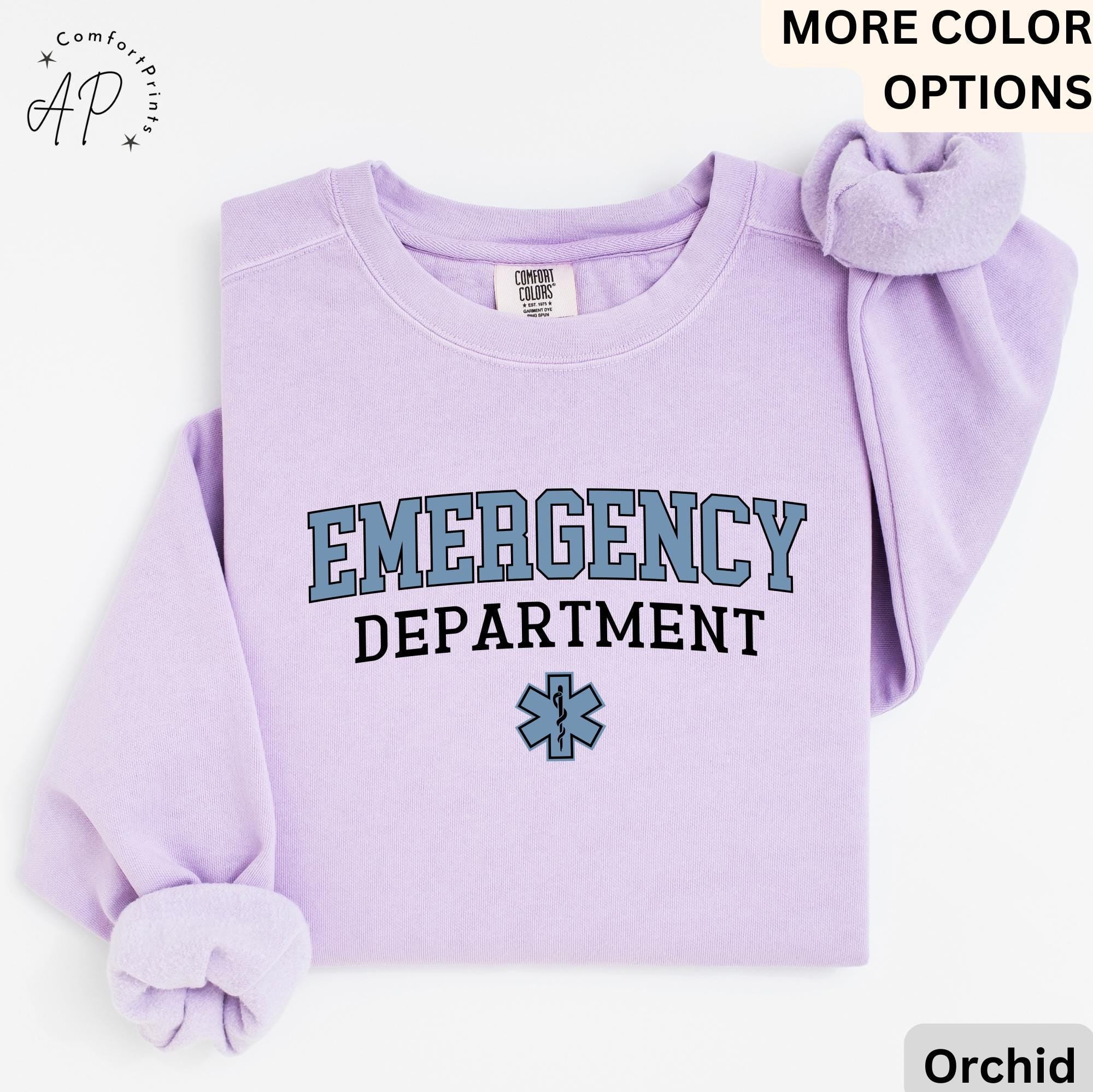 Emergency Department Comfort Colors® Sweater, ER Nurse Sweatshirt, Emergency Medicine Nurse, Emergency Nurse, Gift for Nurse