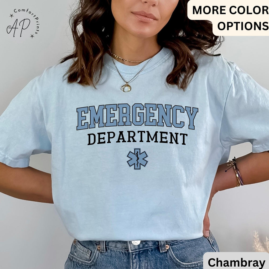 Emergency Department Comfort Colors® Shirt, ER Nurse T-Shirt, Emergency Medicine Nurse Tee, Emergency Nurse, Gift for Nurse