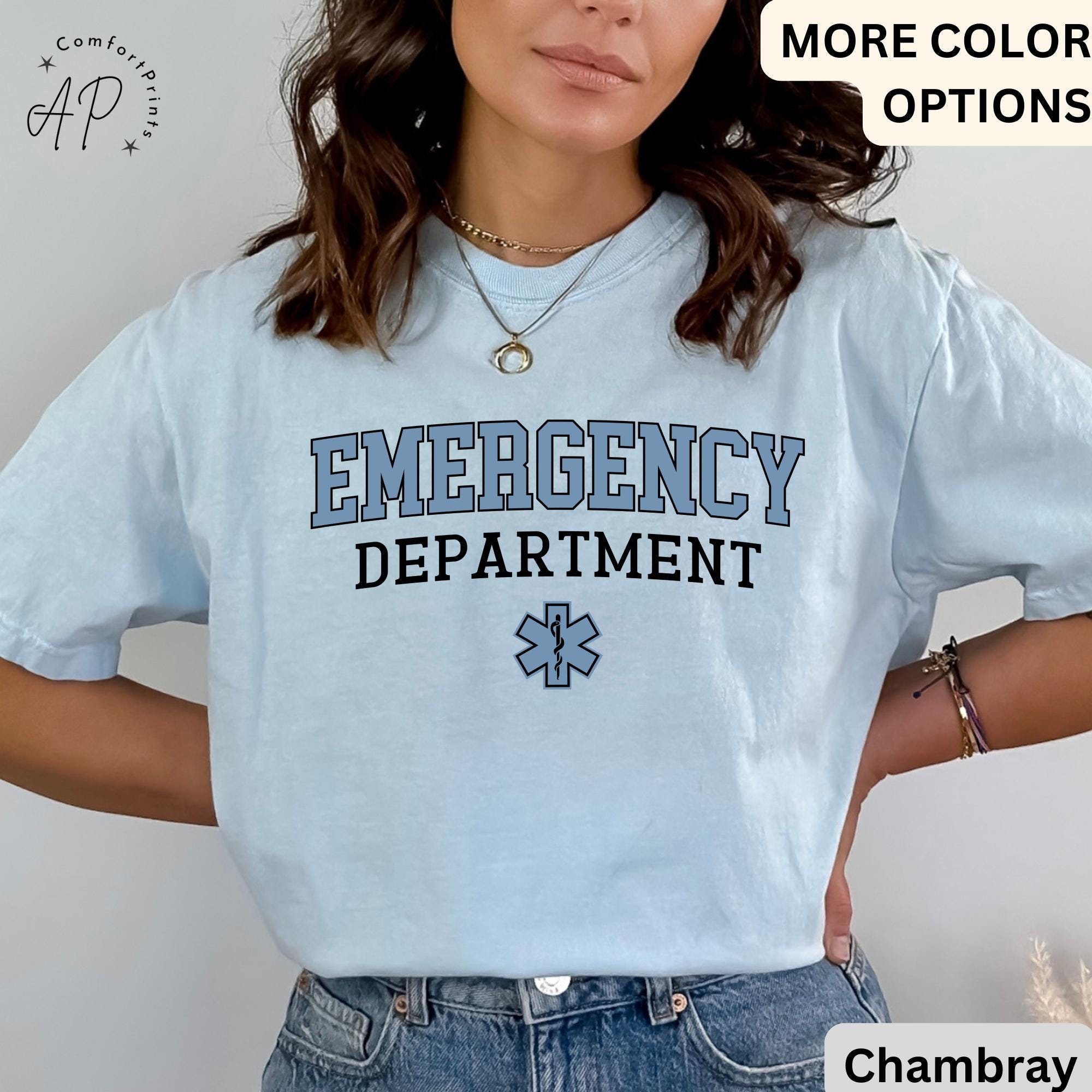 Emergency Department Comfort Colors® Shirt, ER Nurse T-Shirt, Emergency Medicine Nurse Tee, Emergency Nurse, Gift for Nurse