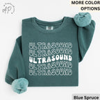 Retro Ultrasound Tech Comfort Colors Sweatshirt: Sonography Student Gift