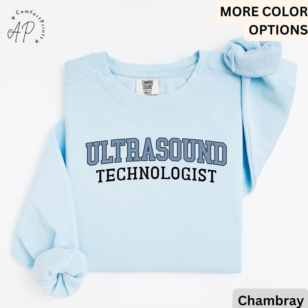 Ultrasound Tech Comfort Colors® Sweater, Ultrasound Technologist Sweater, Gift for Sonography Grad Student, Radiology Department