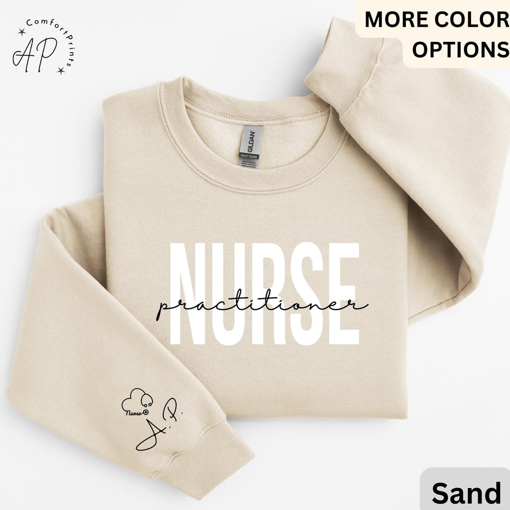 Nurse Practitioner Sweatshirt, Personalized NP Sweater, Nursing School Hoodie, Emergency ICU Nurse Shirt, Nursing School Grad T-Shirt