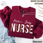 Mother-Baby Nurse Sweatshirt, Labor and Delivery Nurse Sweatshirt, Postpartum RN Shirt, Baby Nurse T-Shirt, Nurse Appreciation Hoodie