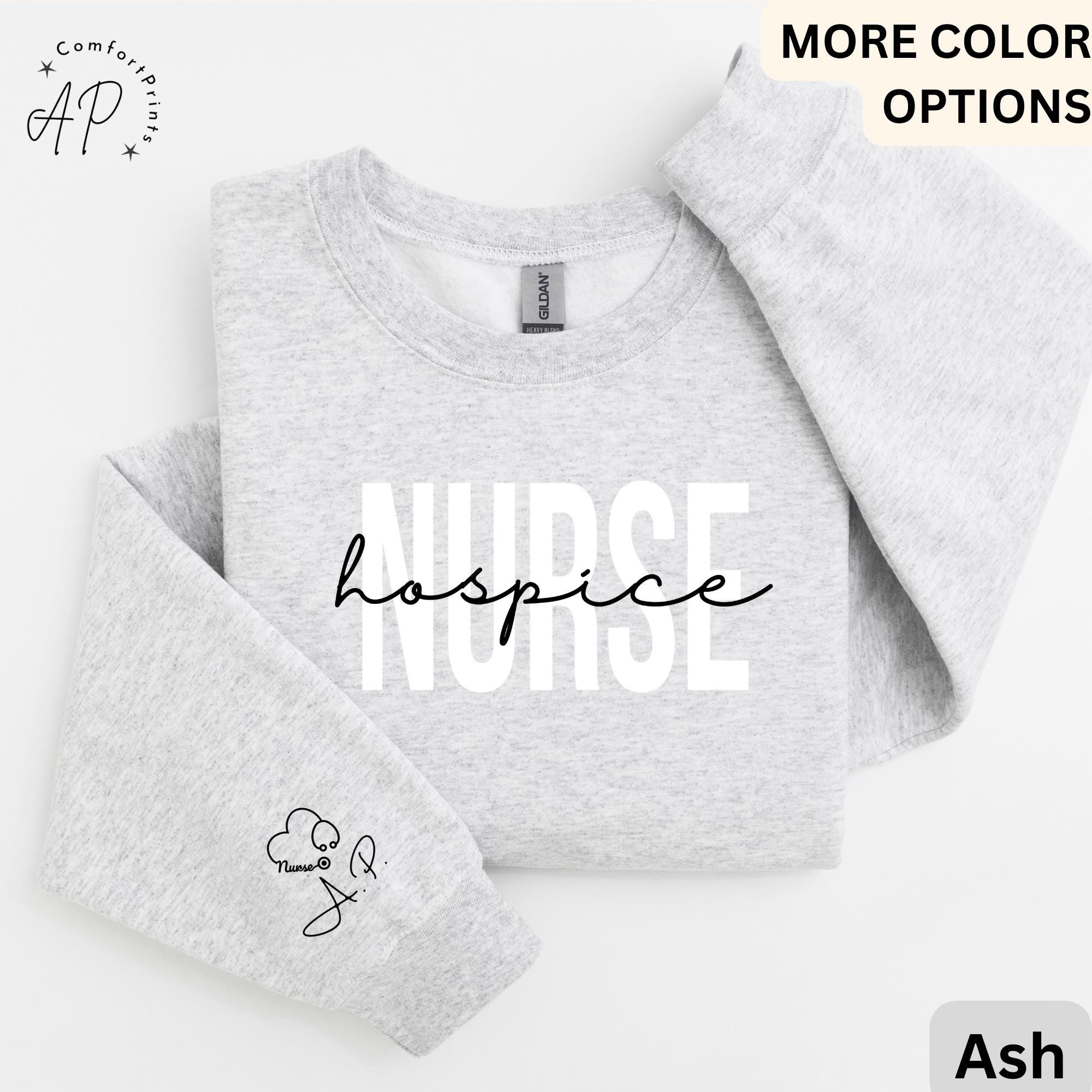 Personalized Hospice Nurse Sweatshirt, Hospice Squad Sweater, RN Nursing Student Shirt, Nurse School Graduation T-Shirt, Nurse Appreciation