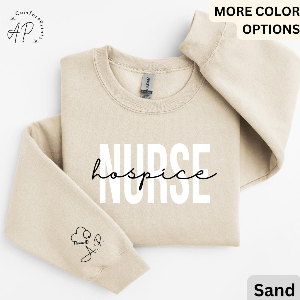 Personalized Hospice Nurse Sweatshirt, Hospice Squad Sweater, RN Nursing Student Shirt, Nurse School Graduation T-Shirt, Nurse Appreciation