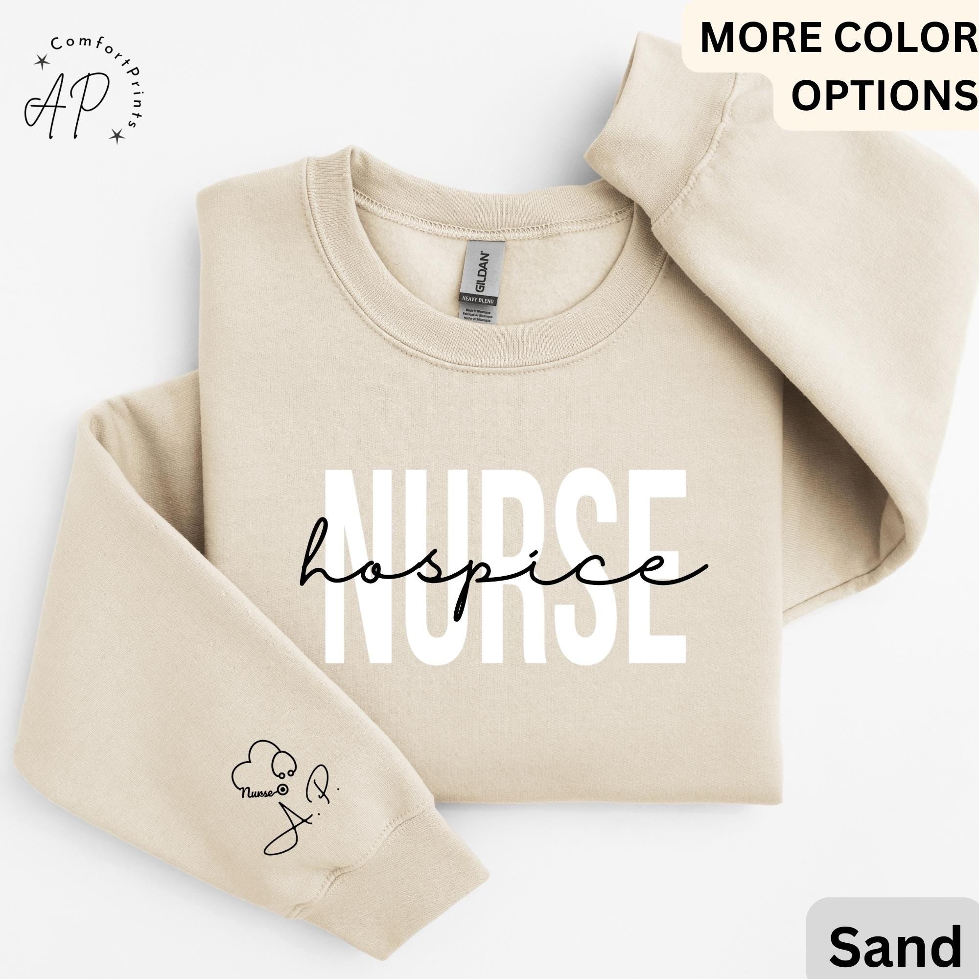 Personalized Hospice Nurse Sweatshirt, Hospice Squad Sweater, RN Nursing Student Shirt, Nurse School Graduation T-Shirt, Nurse Appreciation