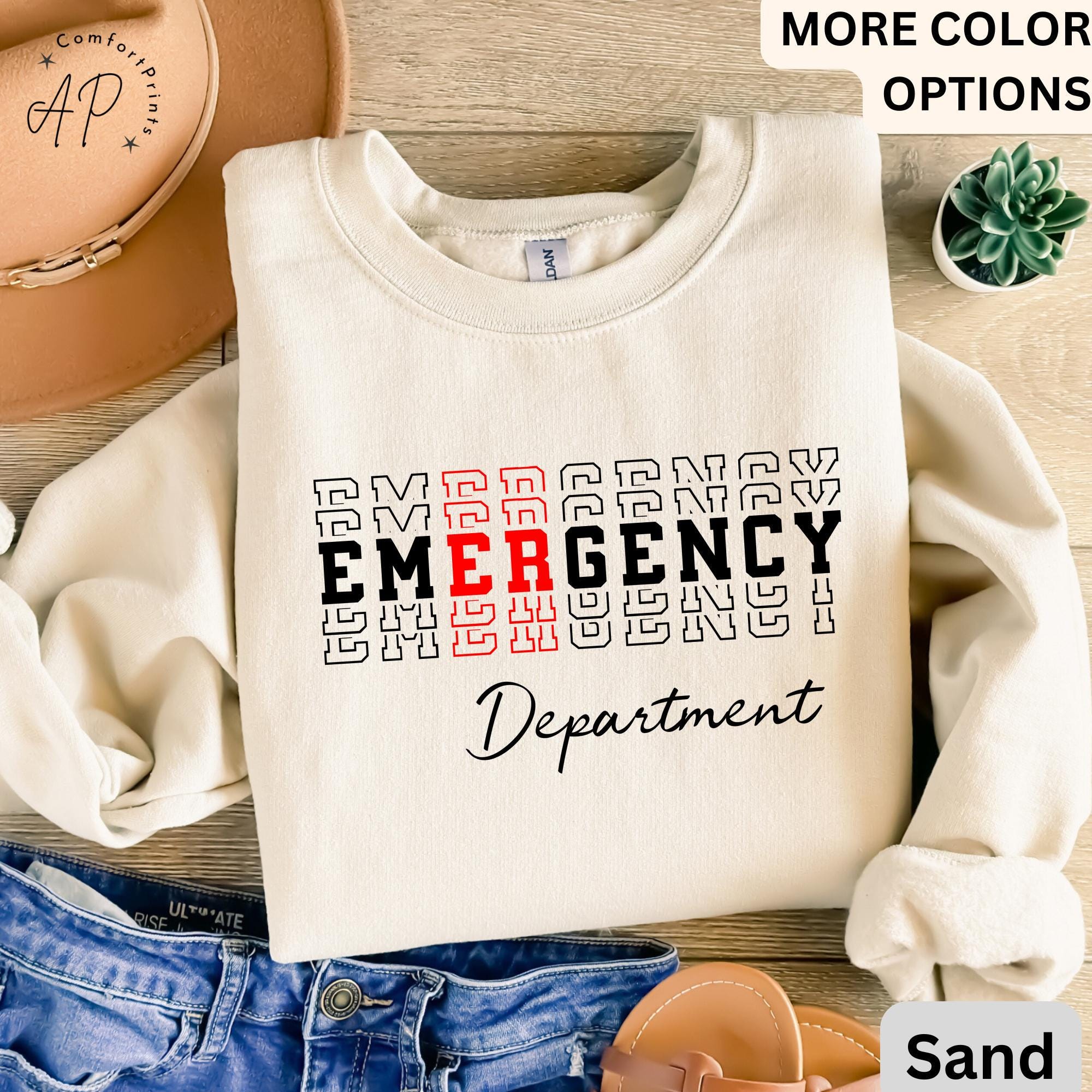 Emergency Department Sweatshirt, ER Nurse Sweater, Emergency Medicine Nurse, Emergency Nurse, Gift for Nurse