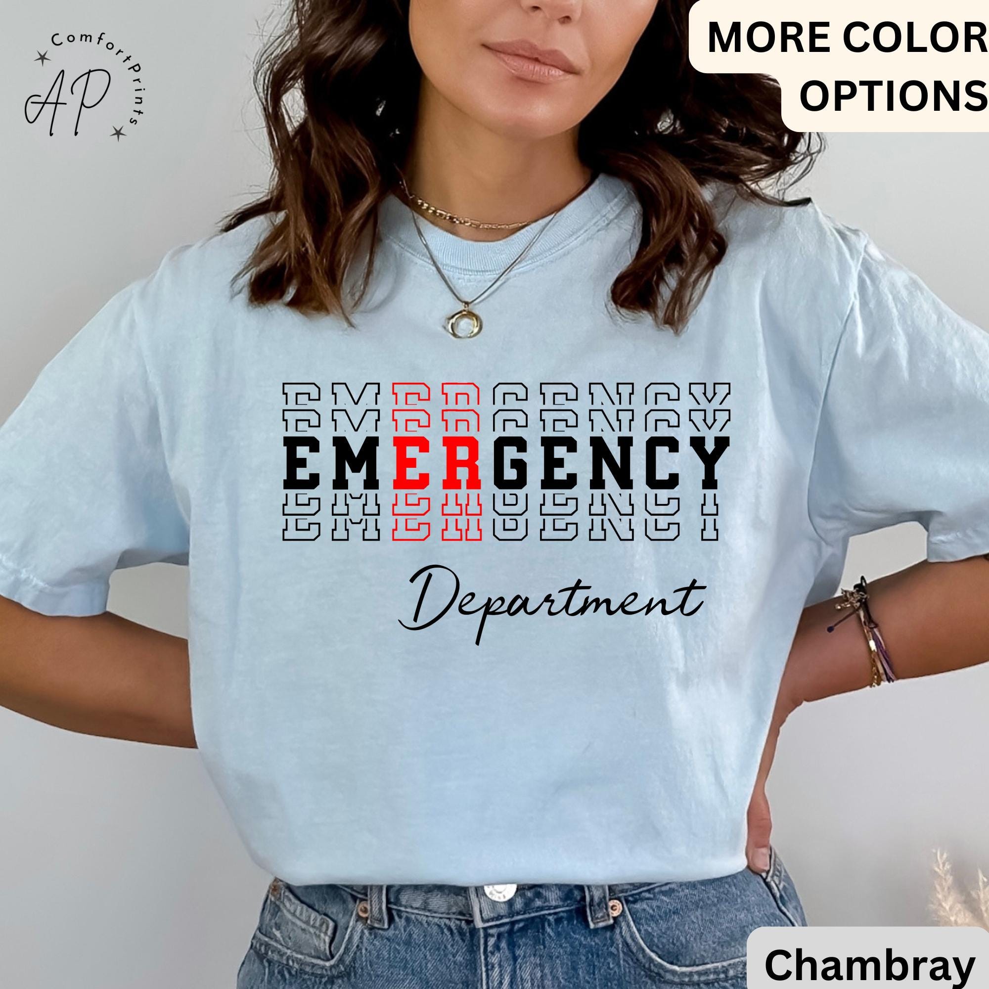 Emergency Department Comfort Colors® T-Shirt, ER Nurse Shirt, Emergency Medicine Nurse Tee, Emergency Nurse, Gift for Nurse