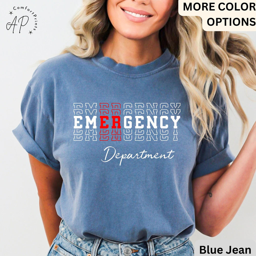 Emergency Department Comfort Colors® T-Shirt, ER Nurse Shirt, Emergency Medicine Nurse Tee, Emergency Nurse, Gift for Nurse