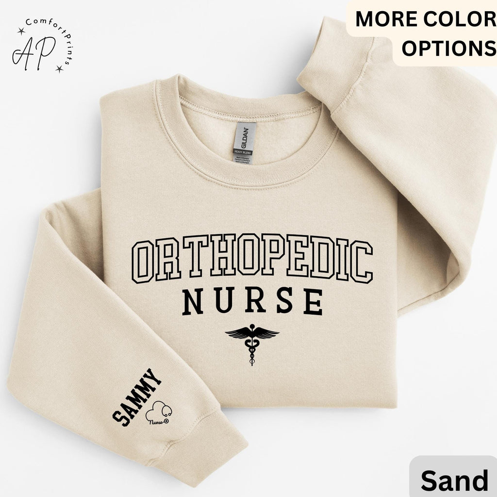 Personalized Orthopedic Nurse Sweatshirt, Ortho Nurse Sweater, Gift for Nursing Student, Custom Orthopedist Hoodie