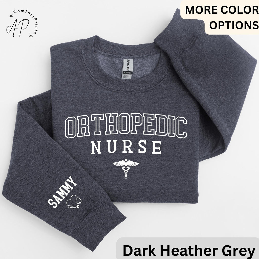 Personalized Orthopedic Nurse Sweatshirt, Ortho Nurse Sweater, Gift for Nursing Student, Custom Orthopedist Hoodie