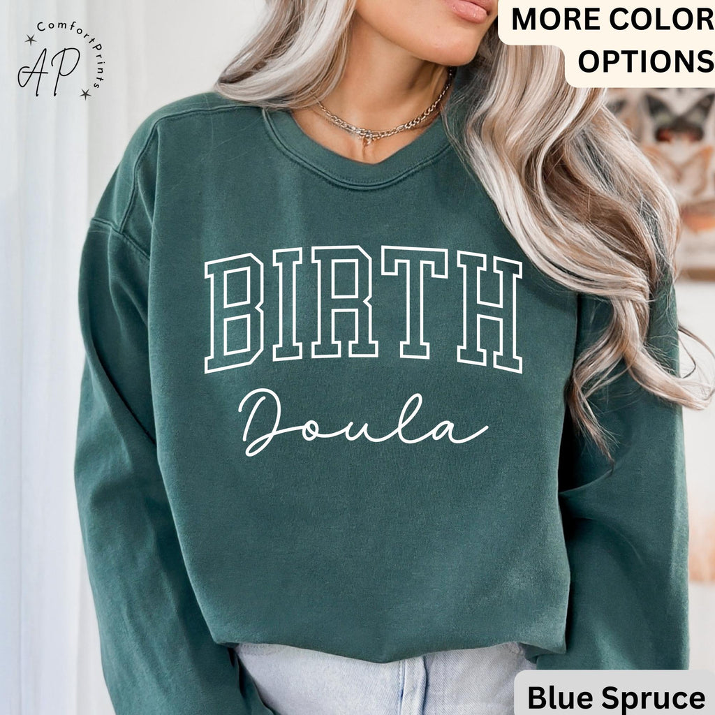 Birth Doula Comfort Colors® Sweater, Doula Sweatshirt, Labor And Delivery, Gift for Baby Nurse