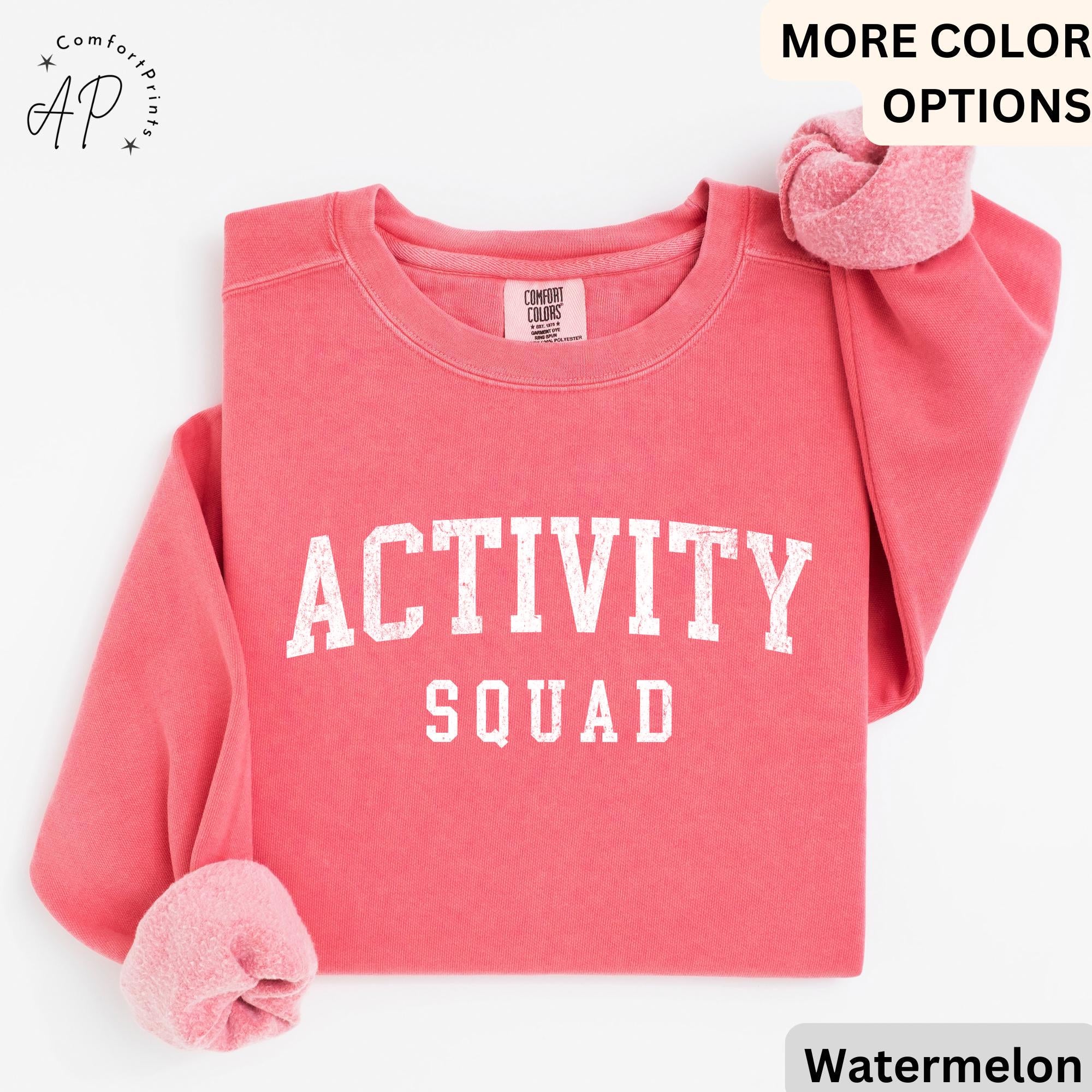 Activity Squad Comfort Colors Sweatshirt: Office Squad Gift