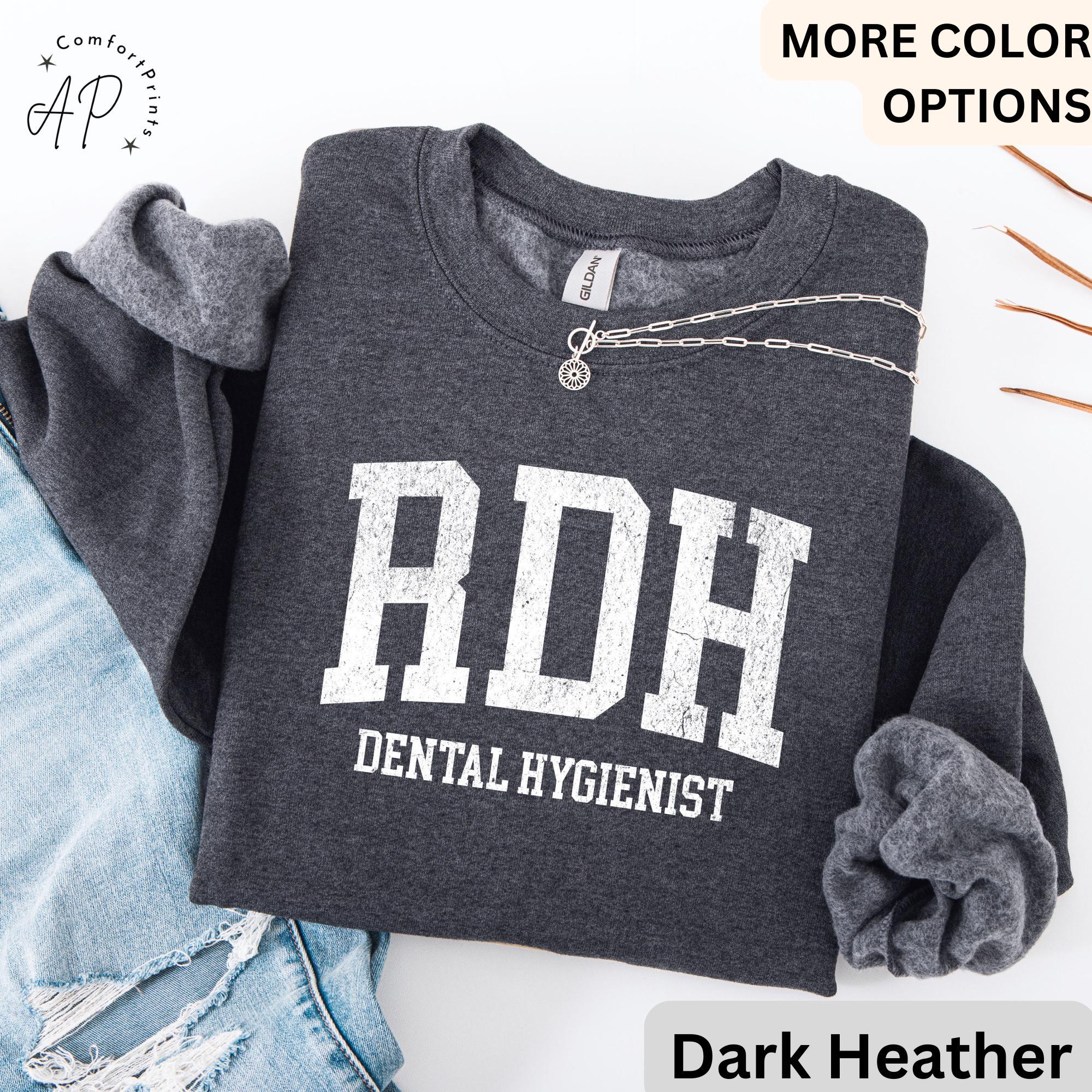 RDH Dental Hygienist Sweatshirt, Gift for Hygiene Student Graduation Sweater, Dentist Office Staff Hoodie