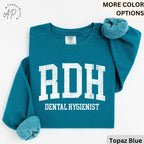 RDH Dental Hygienist Comfort Colors® Sweatshirt, Gift for Hygiene Student Graduation Sweater, Dentist Office Staff