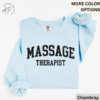 Massage Therapist Comfort Colors® Sweatshirt, Massage Therapy Sweater, Licensed Massage Therapist, LMT Shirt