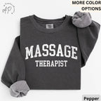 Massage Therapist Comfort Colors® Sweatshirt, Massage Therapy Sweater, Licensed Massage Therapist, LMT Shirt