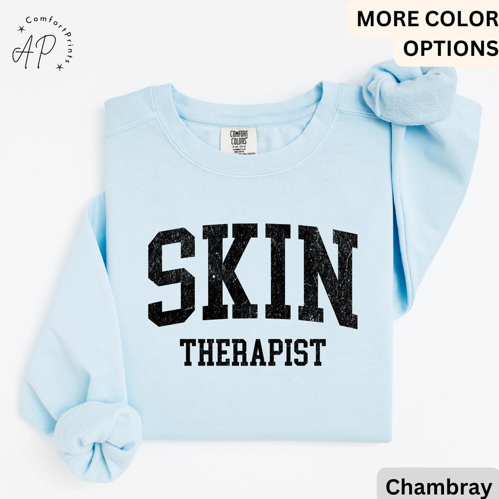 Esthetician Comfort Colors® Sweatshirt, Skin Therapist Sweater, Gifts For Skincare Therapist, Aesthetician Gift