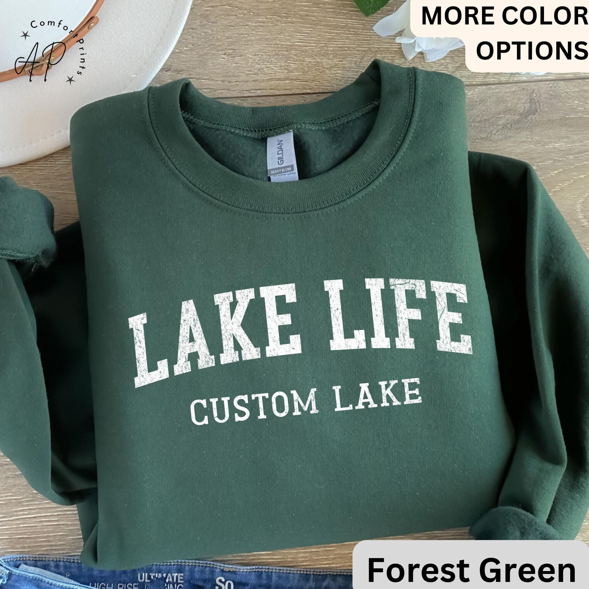 Personalized Lake Life Sweatshirt, Custom Lake House Sweater, Lake Vacation Hoodie, Gift for Travel Lover