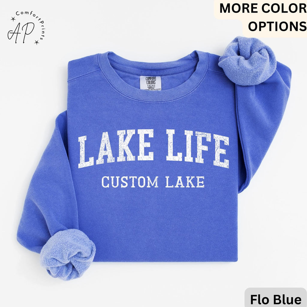 Personalized Lake Life Sweatshirt, Custom Lake House Sweater, Lake Vacation Shirt, Gift for Travel Lover