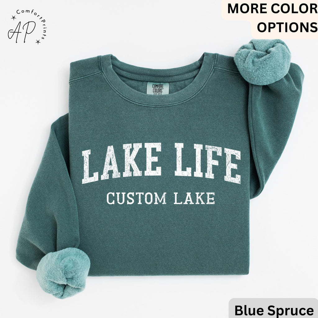 Personalized Lake Life Sweatshirt, Custom Lake House Sweater, Lake Vacation Shirt, Gift for Travel Lover