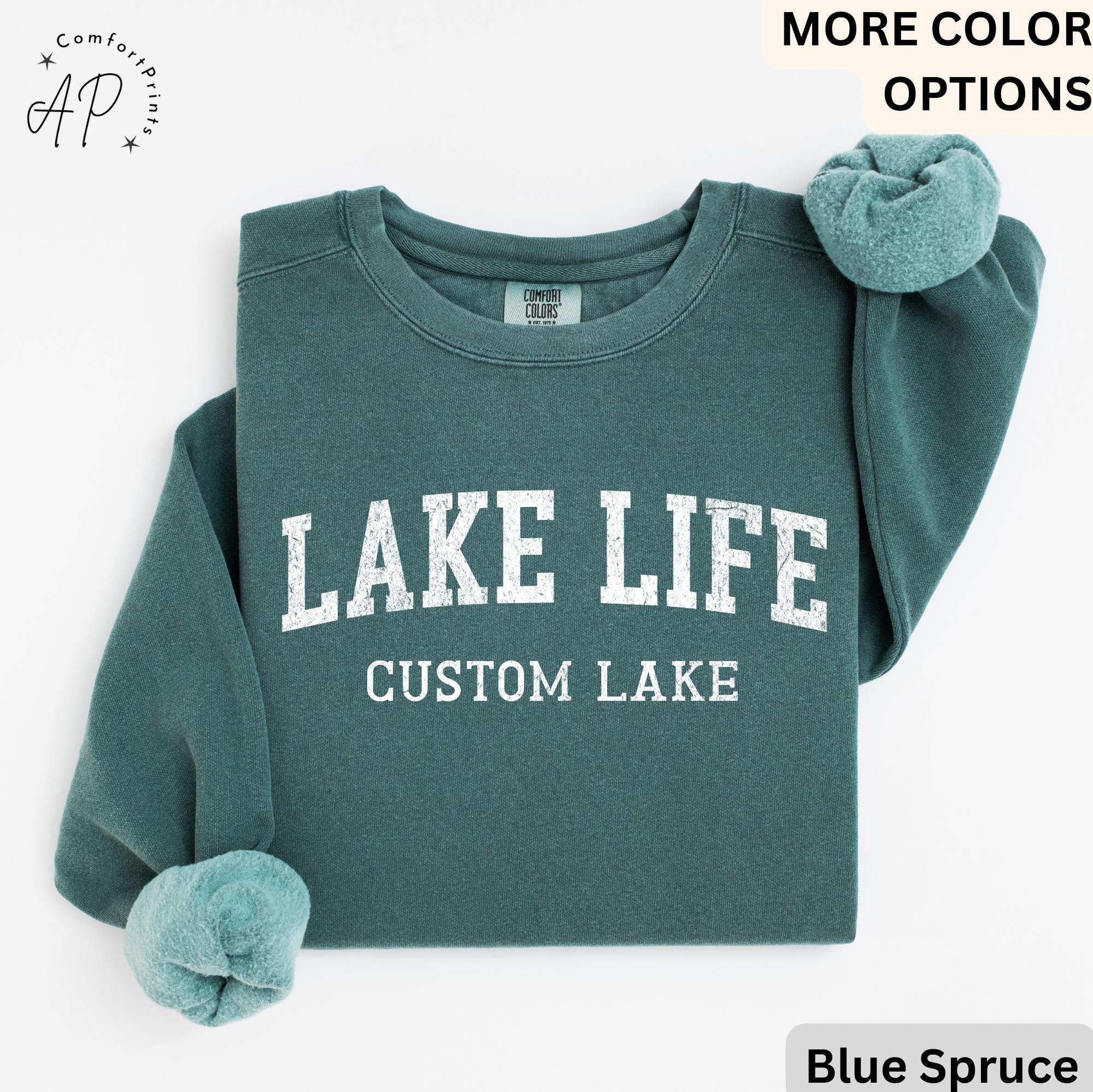 Personalized Lake Life Sweatshirt, Custom Lake House Sweater, Lake Vacation Shirt, Gift for Travel Lover