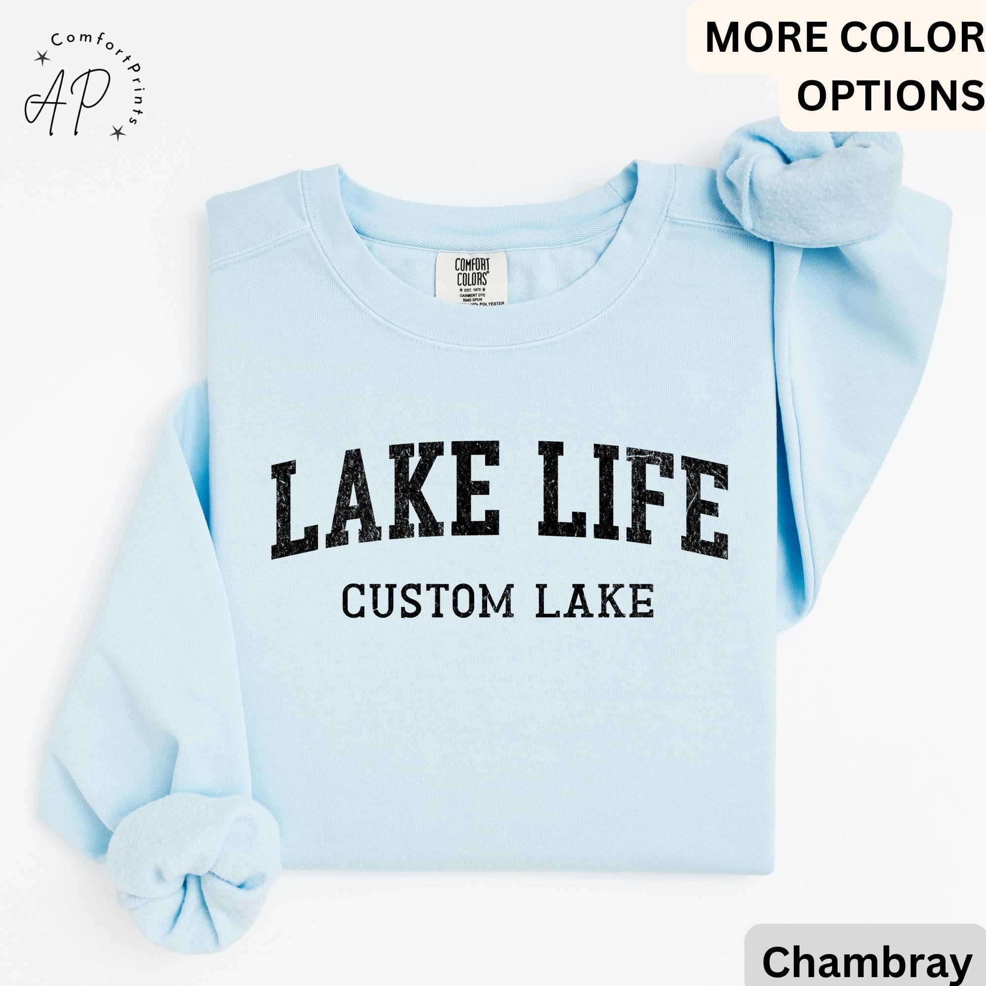 Personalized Lake Life Sweatshirt, Custom Lake House Sweater, Lake Vacation Shirt, Gift for Travel Lover