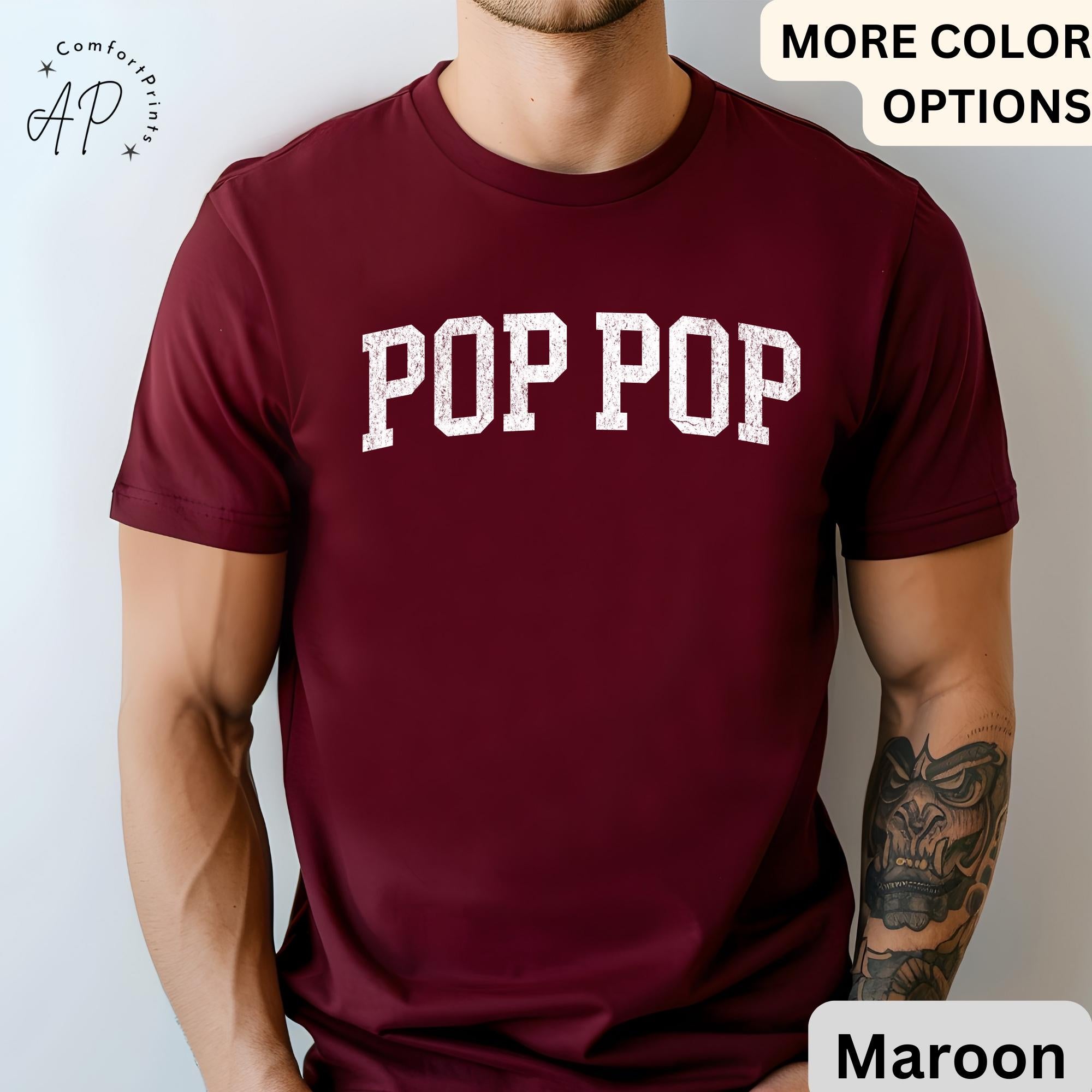 Pop Pop T-Shirt, Promoted to Grandpa Shirt, Gift For Father's Day Tee, New Grandpa Baby Announcement