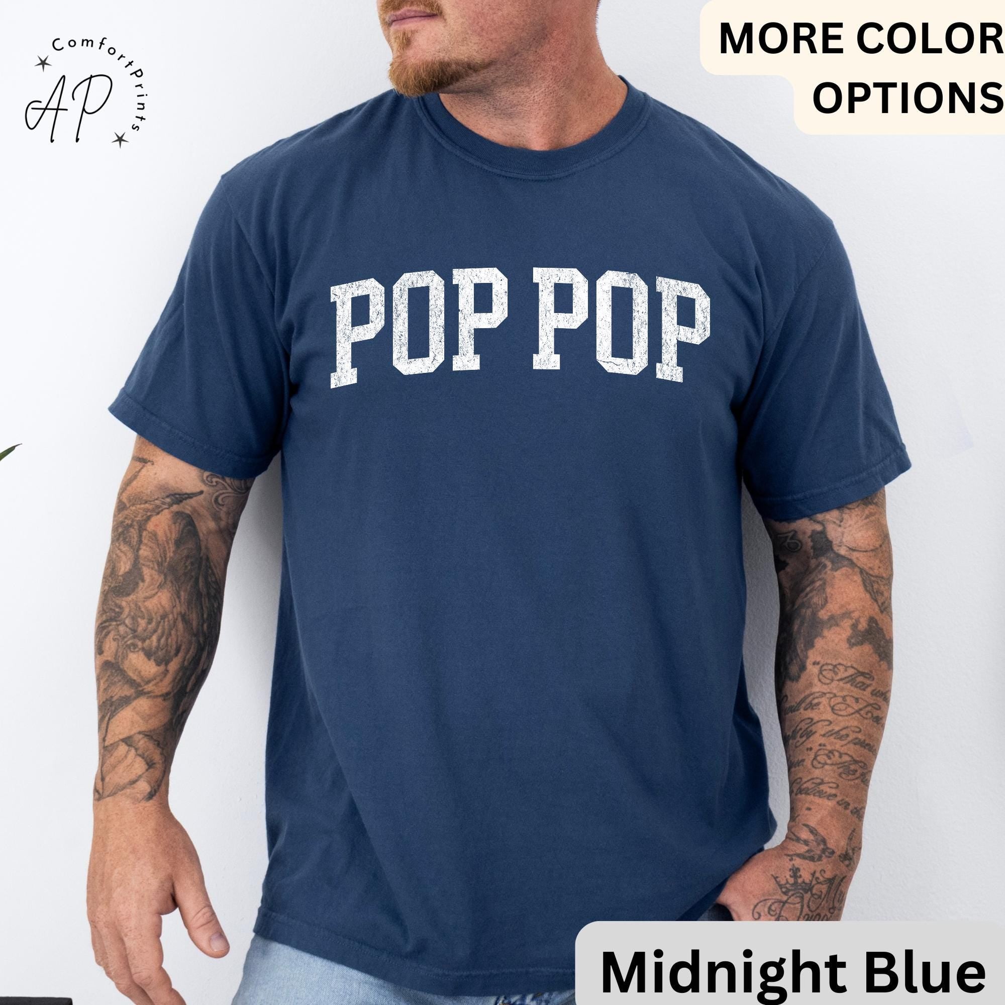 Pop Pop Comfort Colors® T-Shirt, Promoted to Grandpa Shirt, Gift For Father's Day Tee, New Grandpa Baby Announcement